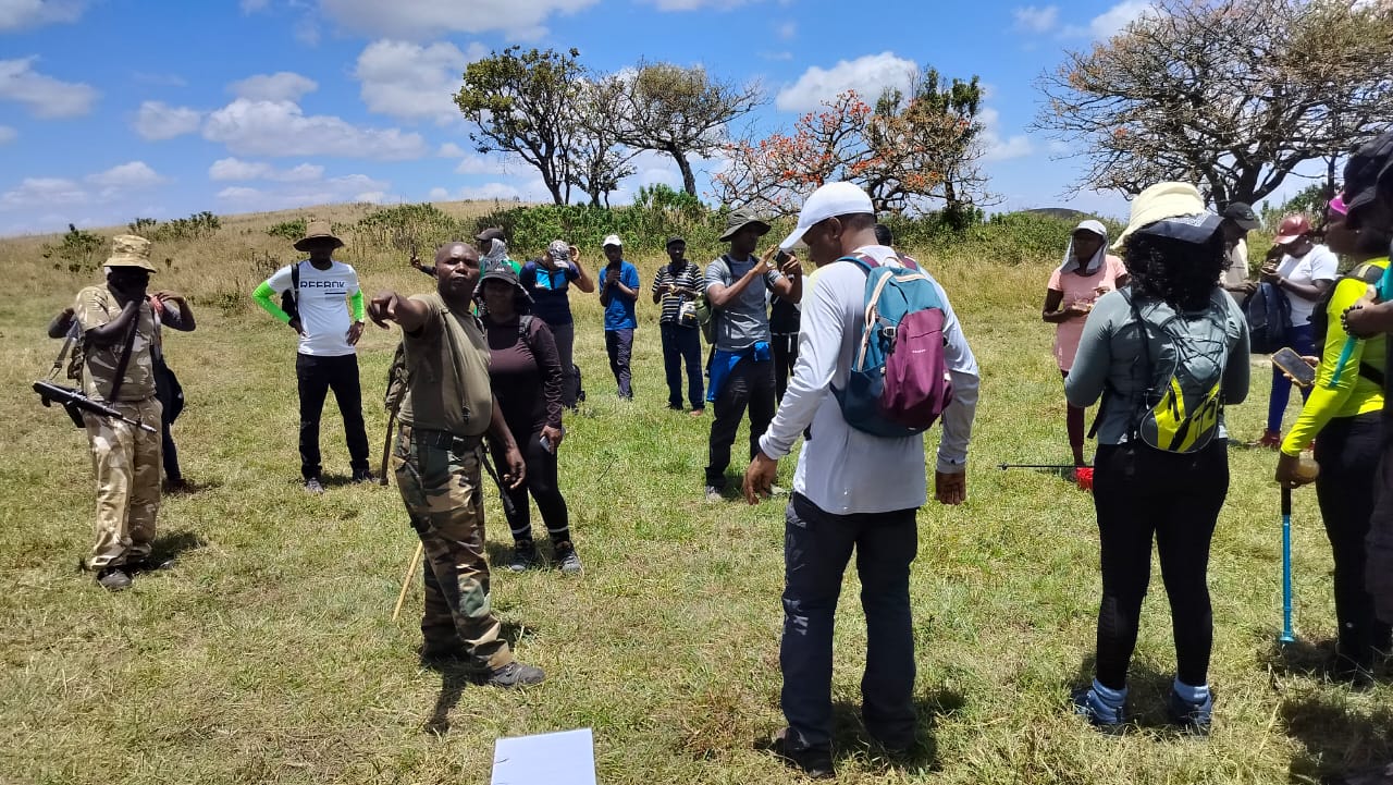 guides prepping hikers